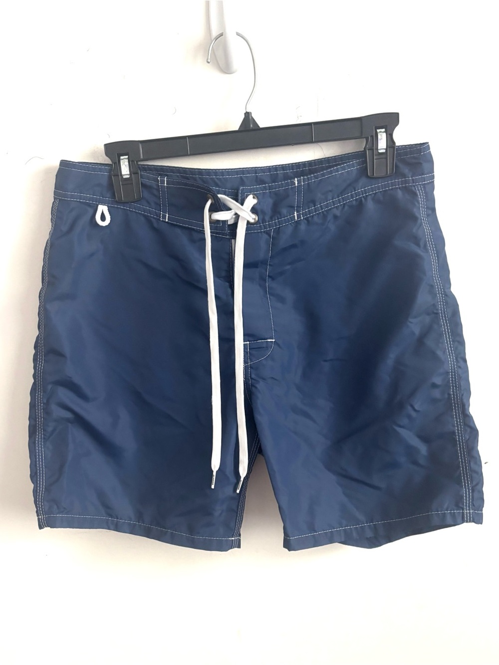 SUNDEK ICONIC TAFFETA FIXED WAIST SHORT Sz 30 SWIM SHORTS NAVY BEACH RESORTWEAR